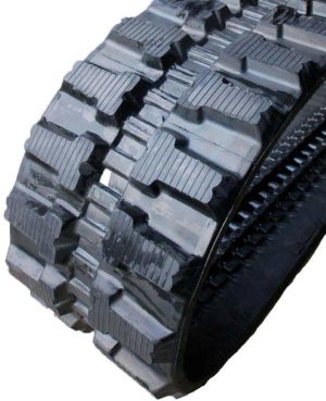 A close-up of a Rubber Track to fit Kubota KX121-3. - Viqan Replacement Tracks & Undercarriage Parts for Heavy Equipment