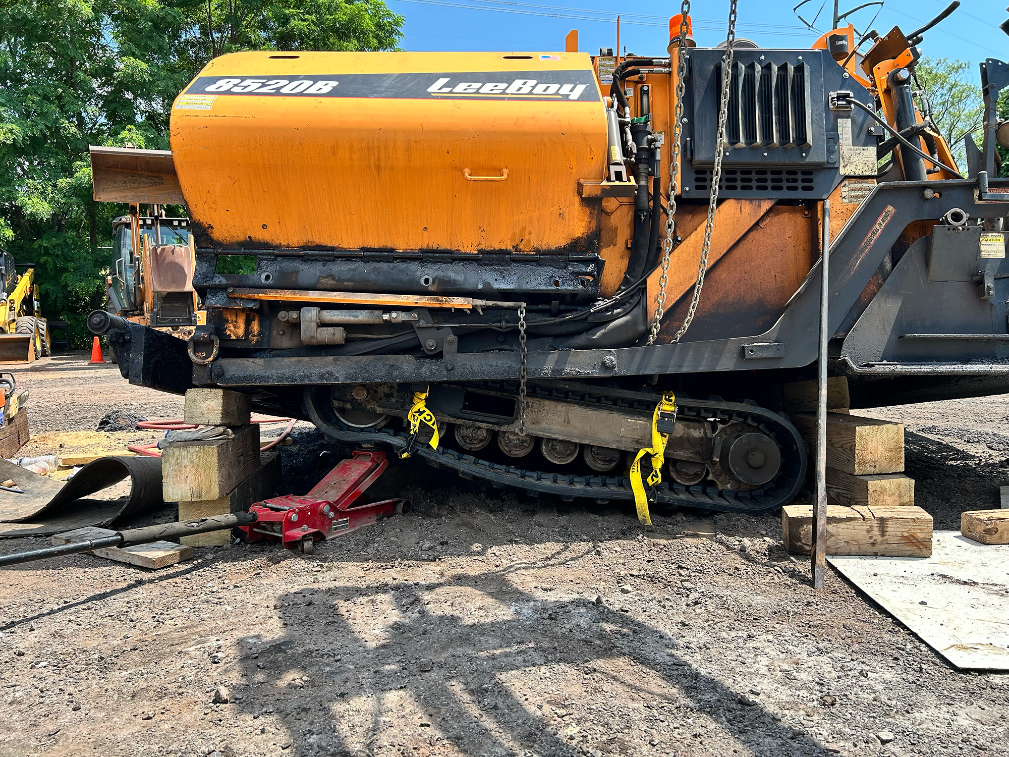 Leeboy Paver 8520B rubber track. VIQAN Replacement Parts for Heavy Equipment - Rubber and Steel Tracks